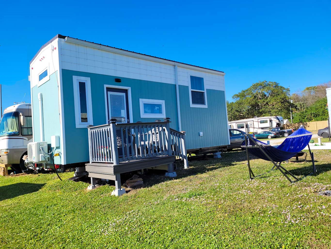 Peaceful Waterfront Long Term Rental 8x24 THOW - 1 bed, 1 bath, 192 sqft in Okeechobee, Florida